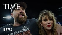 Taylor Swift Greets Super Bowl-Bound Travis Kelce With Kiss After Chiefs Win