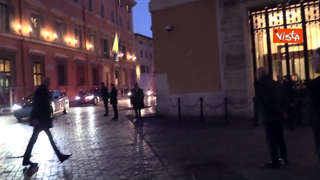 Incontro Italia-Africa, il ministro dell'Interno Matteo Piantedosi arriva al Senato