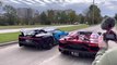 Bugatti Chiron Pur Sport races Lamborghini Aventador SVJ Roadster