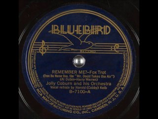 Jolly Coburn & His Orchestra - Remember Me (1937)
