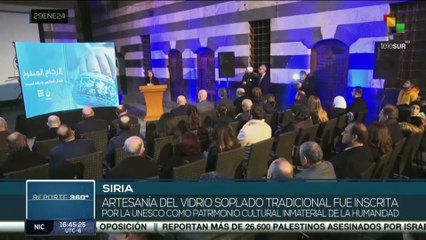 En Damasco se realiza una exposición de artesanía del vidrio soplado