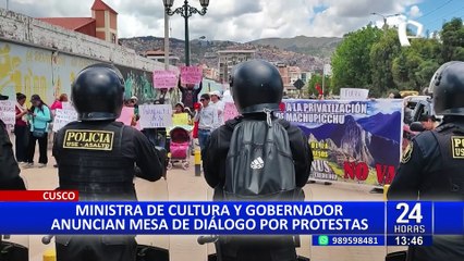 Ministra de Cultura y gobernador de Cusco anuncian mesa de diálogo por protestas