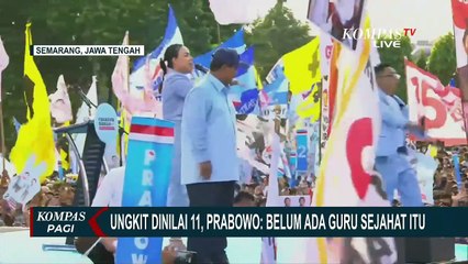 Ungkit Lagi Penilaian Anies, Prabowo: Saya Dinilai 11 Dari 100, Belum Ada Guru Sejahat Itu