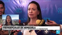 Informe desde Caracas: María Corina Machado insiste en su candidatura a la Presidencia de Venezuela