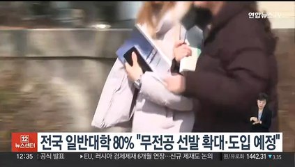 전국 일반대학 80% "무전공 선발 확대·도입 예정"