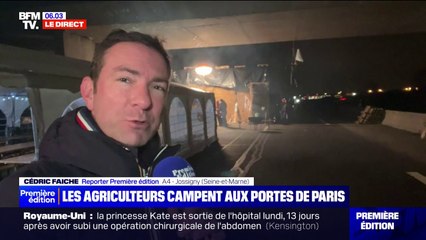 Seine-et-Marne: les agriculteurs campent aux portes de Paris