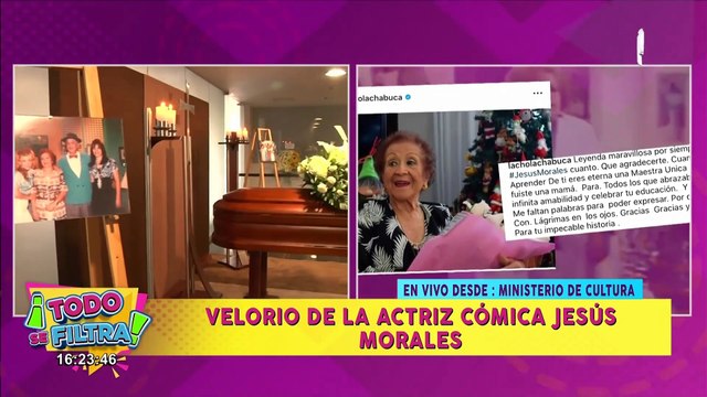 Jesús Morales: velan restos actríz cómica en el Ministerio de Cultura