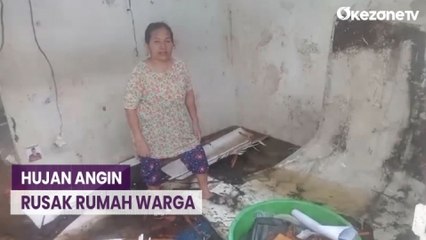 Hujan Angin Rusak 6 Rumah Warga di Kalideres, Jakarta Barat