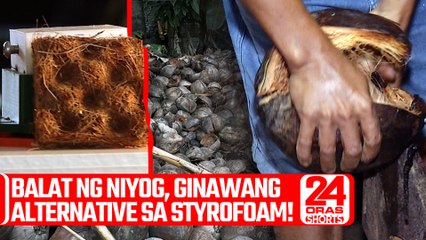 Balat ng niyog, ginawang alternative sa styrofoam! | 24 Oras Shorts