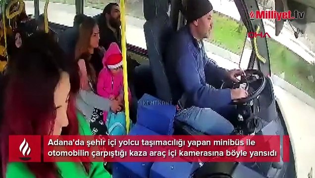Korkunç kaza araç içi kamerasına saniye saniye yansıdı!
