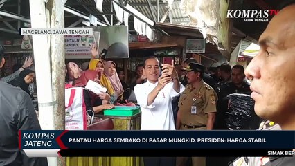 Pantau Harga Sembako di Pasar Mungkid, Presiden Jokowi: Harga Stabil