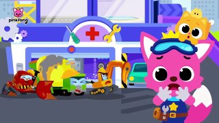 27.Ouch! Where are you hurting. The Excavator’s Arm is Broken! - Car Hospital - Pinkfong Car Story