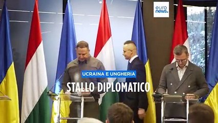 Tải video: Unione europea e Ungheria: stallo sui 50 miliardi di aiuti all'Ucraina, morta una donna ad Avdiivka