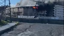 İstanbul'da ayakkabı imalathanesinde yangın
