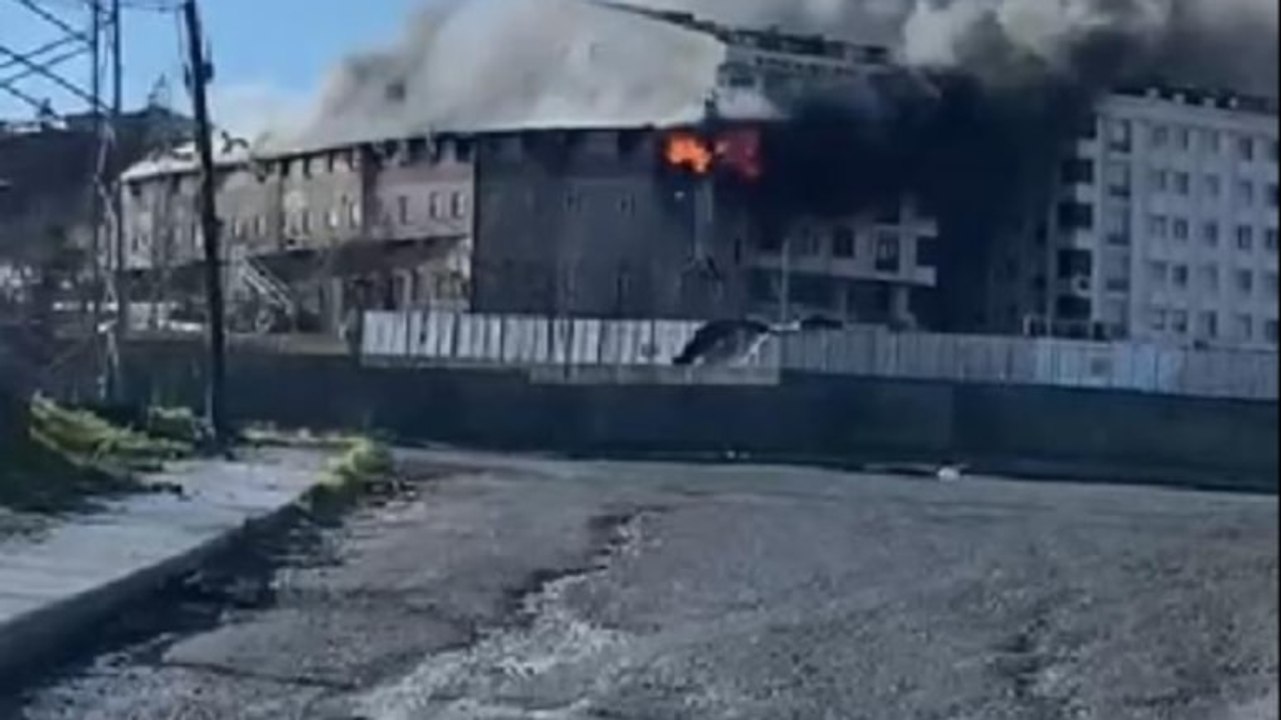 İstanbul'da ayakkabı imalathanesinde yangın