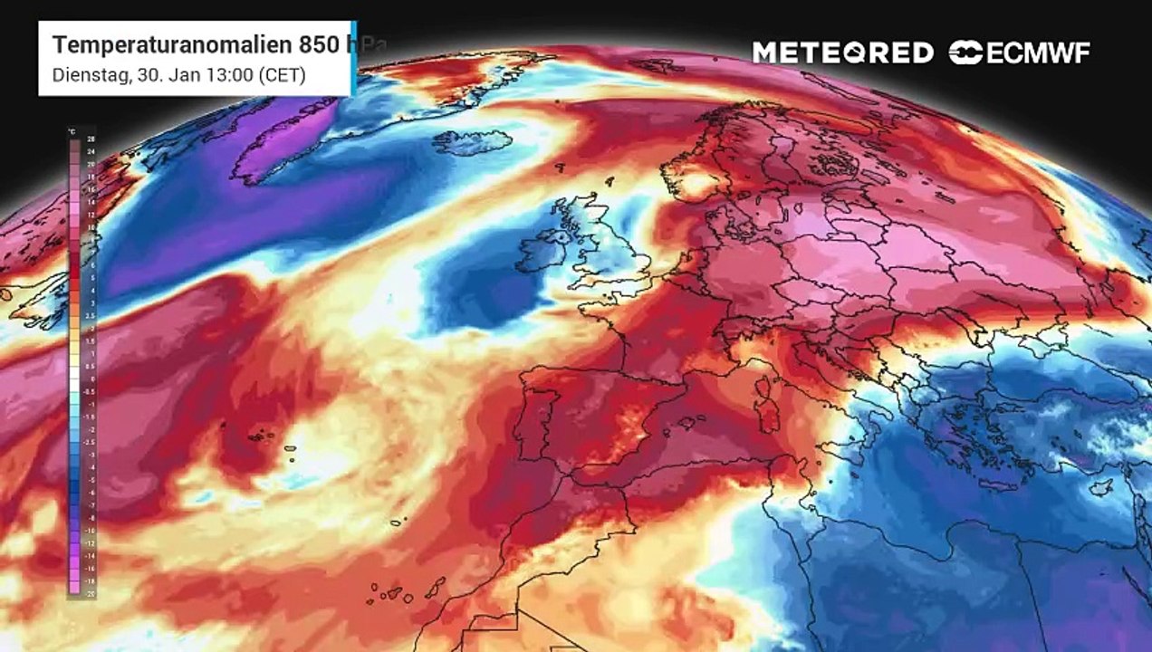 Mildwinter: Aktuell ist es in fast ganz Europa deutlich zu warm für die Jahreszeit!