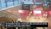 Un incendio obliga a evacuar una estación de metro en Sevilla en plena hora punta
