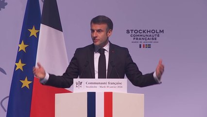 Visite en Suède: Emmanuel Macron affirme que la France va "garder le cap d'une réforme", "quels que soient les défis et les difficultés du moment"