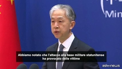 Cina: "Evitare rappresaglie" in M.O. dopo uccisione 3 soldati Usa