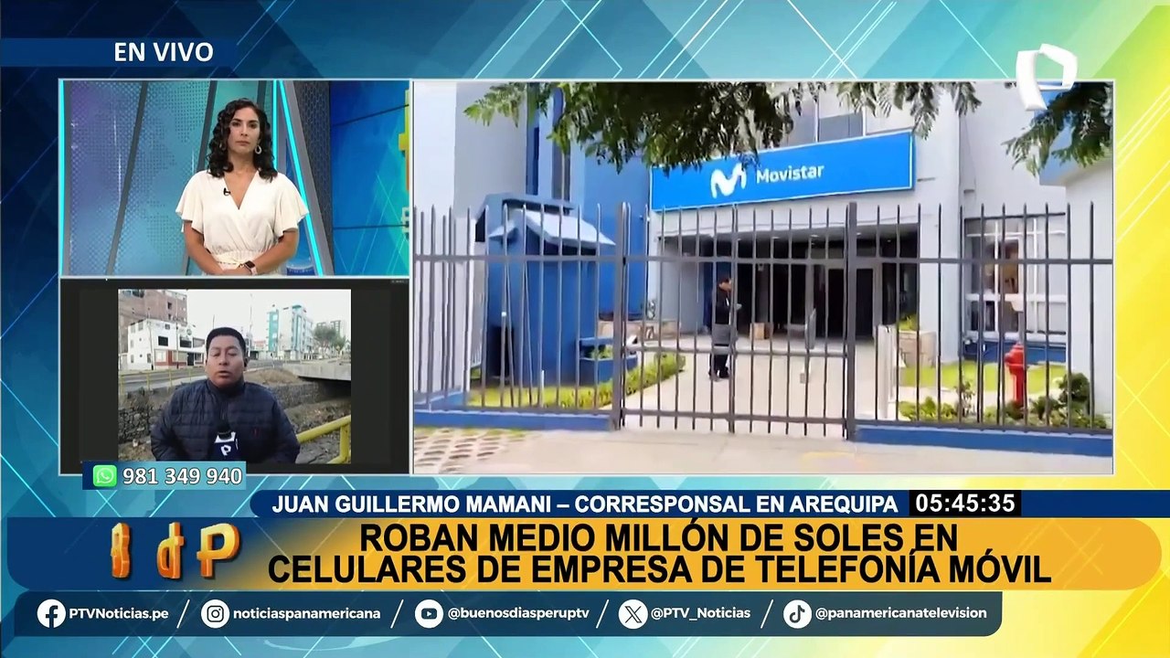 Arequipa: roban cerca de medio de soles en celulares dentro de empresa de telefonía