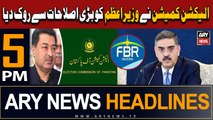 ARY News 5 PM Headlines 30th January 2024 | ECP stopped PM Kakar from major reforms