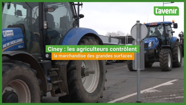 Les agriculteurs dans les supermarchés de Ciney : du poulet de Pologne, de la ciboulette du Kenya