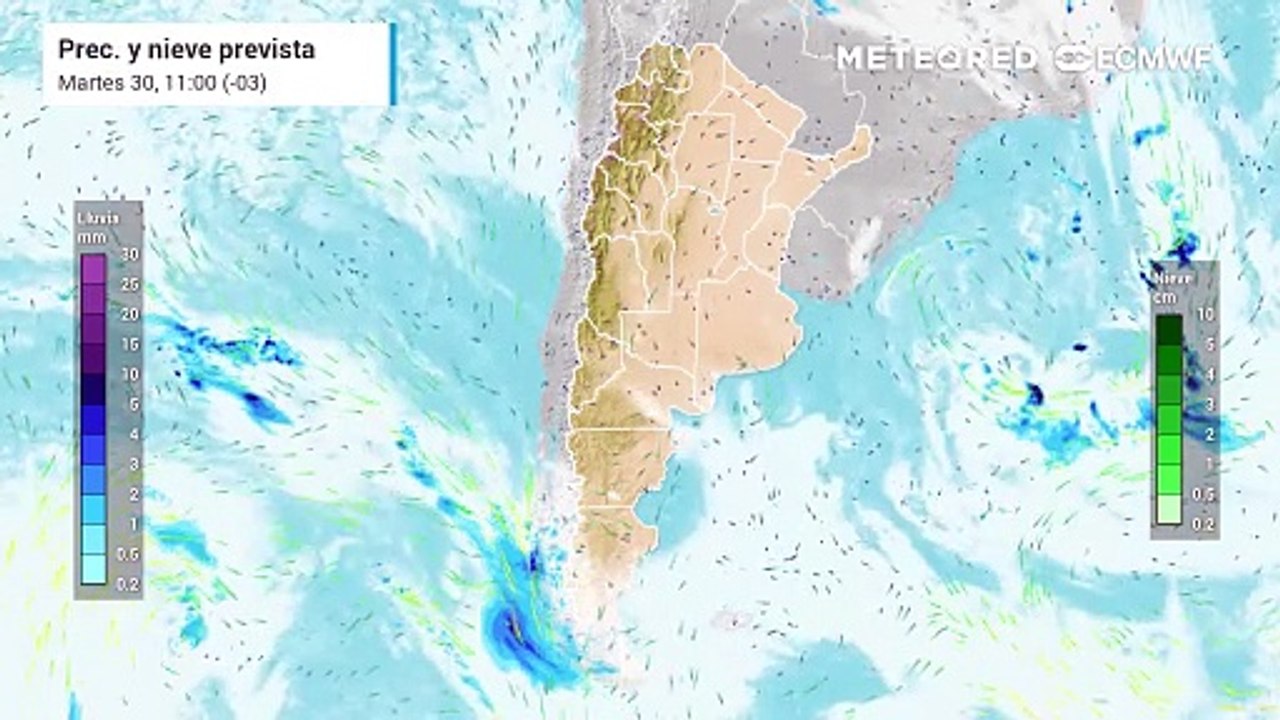 Evolución de las lluvias
