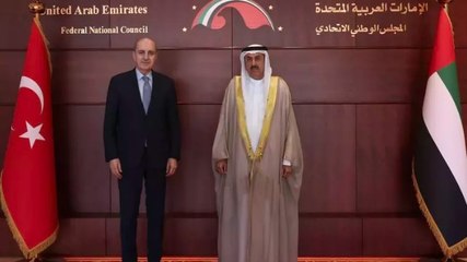TBMM Başkanı Kurtulmuş, BAE Federal Konsey Başkanı Ghobash ile bir araya geldi