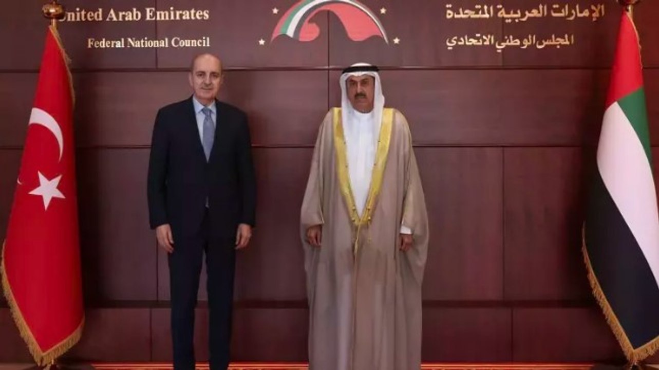 TBMM Başkanı Kurtulmuş, BAE Federal Konsey Başkanı Ghobash ile bir araya geldi