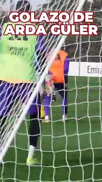 Golazo de Arda Güler en el entrenamiento del Real Madrid