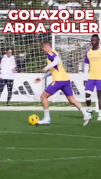 Golazo de Arda Güler en el entrenamiento del Real Madrid