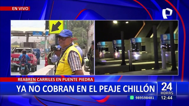 Puente Piedra: reabren carriles del peaje Chillón que fueron cerrados por Rutas de Lima