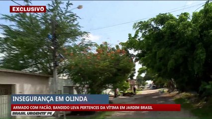 Armado com facão, bandido leva pertences da vítima em Jardim Brasil