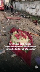 İsrail'den bir katliam daha! Filistinlilerin cenazeler etrafa saçıldı