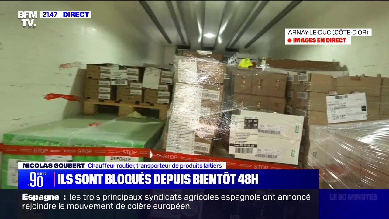 Mobilisation des agriculteurs: des poids lourds bloqués avec leur cargaison au minimum jusqu'à jeudi en Côte-d'Or
