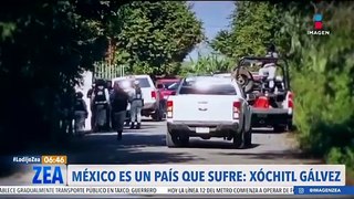 Xóchitl Gálvez asegura que México sufre debido a la violencia