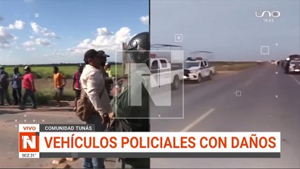 unidad móvil Policia tomó control de la carretera