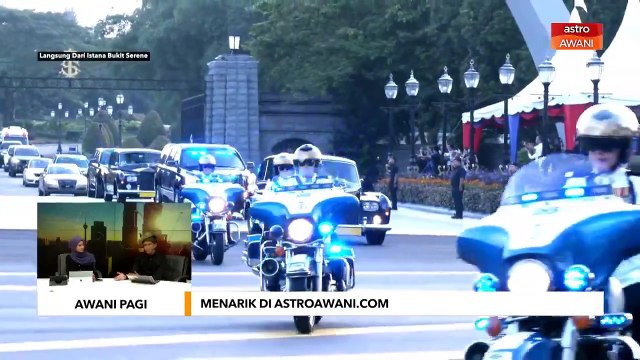 Sultan Ibrahim berangkat ke Lapangan Terbang Antarabangsa Senai