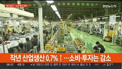 작년 산업생산 0.7%↑…소비·투자는 감소