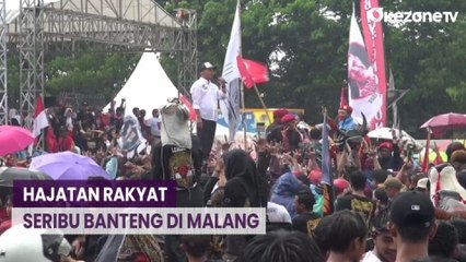 Hujan Deras, Ganjar Disambut Hajatan Rakyat Seribu Banteng di Malang