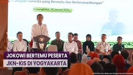 Presiden Jokowi Temui Peserta JKN-KIS di Gunungkidul Yogyakarta: Semua Harus Sehat