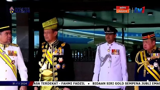 #AgongKita: Keberangkatan tiba Sultan Ibrahim di Pangkalan Tentera Udara Subang