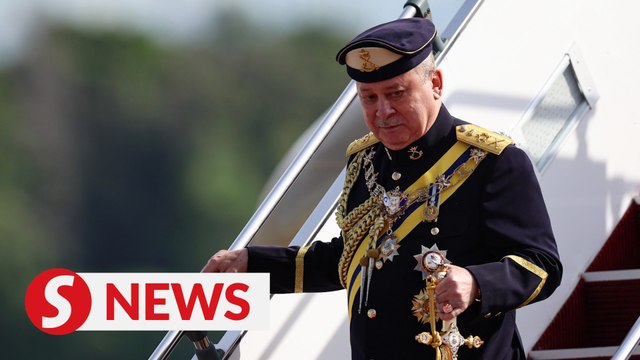 Sultan Ibrahim arrives in KL to take oath as 17th Yang di-Pertuan Agong