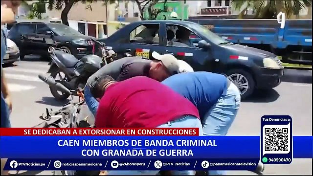 Callao: caen presuntos extorsionadores con granada de guerra