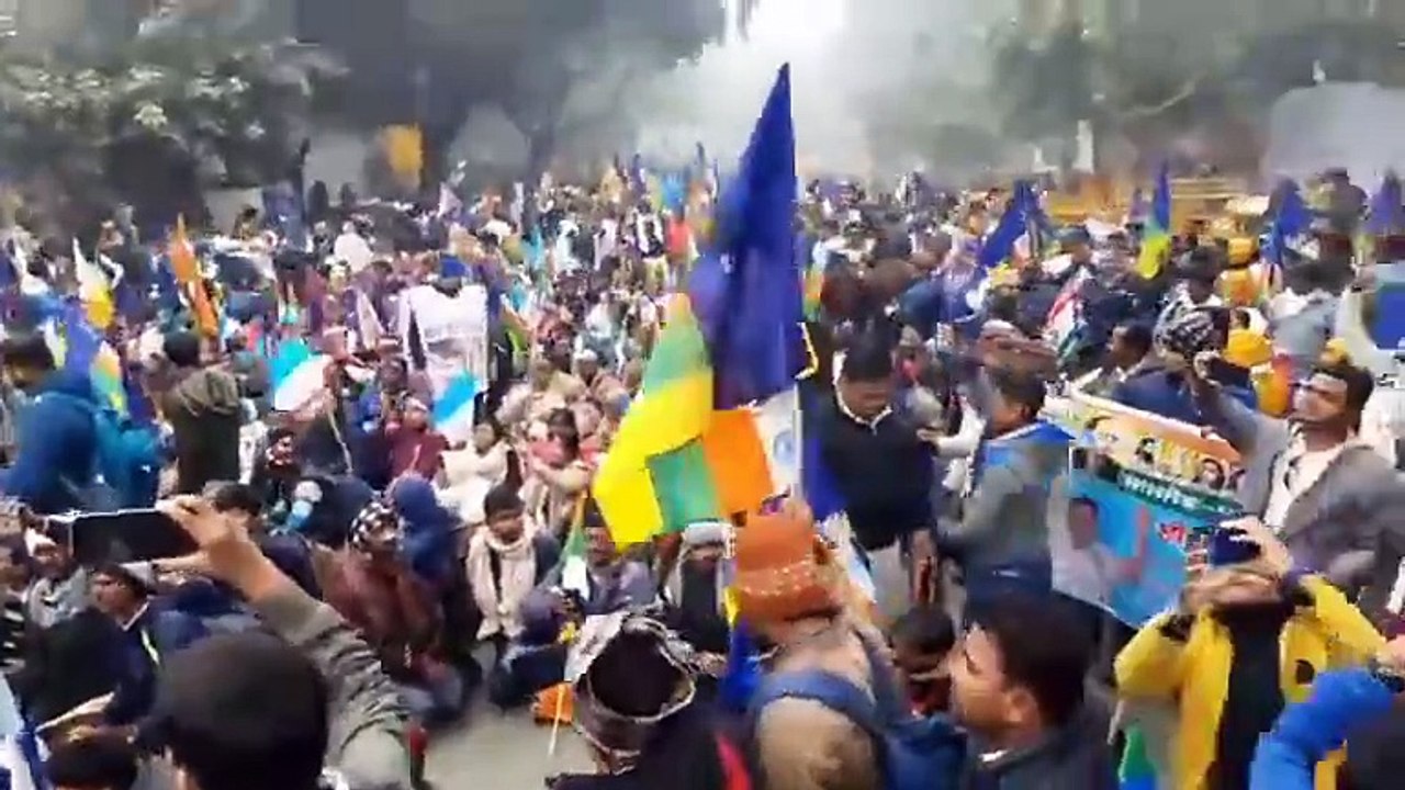 evm protest delhi
