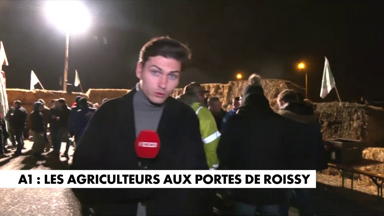 Colère des agriculteurs : les manifestants aux portes de Roissy