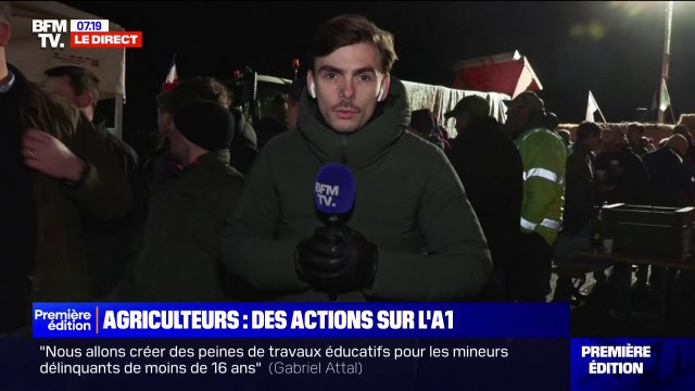 Colère des agriculteurs: 300 tracteurs du Nord sont arrivés sur le barrage de l'autoroute A1