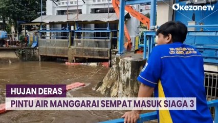 Скачать видео: Hujan Deras Sejak Selasa Malam, Pintu Air Manggarai Sempat Masuk Siaga 3