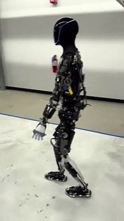 Going for a walk with Optimus by Elon Musk