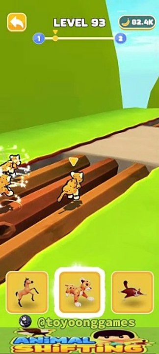 Level 93 | Animal Shifting: Transform Run | Balap Hewan #shorts #animalsforkid #gameplay #animalrace